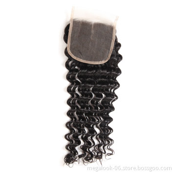 Pre Plucked 4x6 5x7 8x8 Top Quality Process 9a Brazilian Hair Deep Wave Human Lace Closure